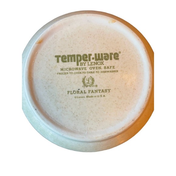 Temperware by Lenox Cream & Sugar Floral Fantasy 1978-81 Discontinued Pattern - Picture 2 of 7